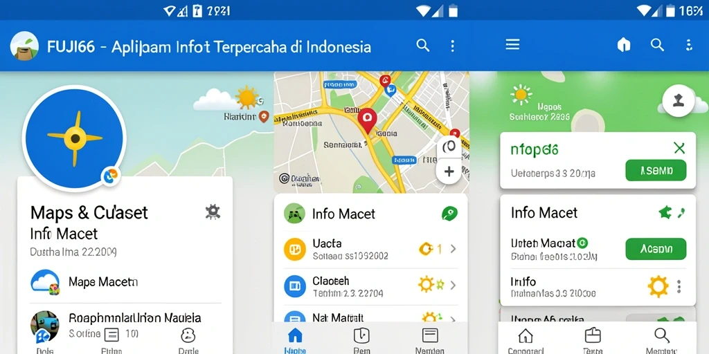 Tampilan antarmuka aplikasi FUJI66 yang ramah pengguna dan informatif.