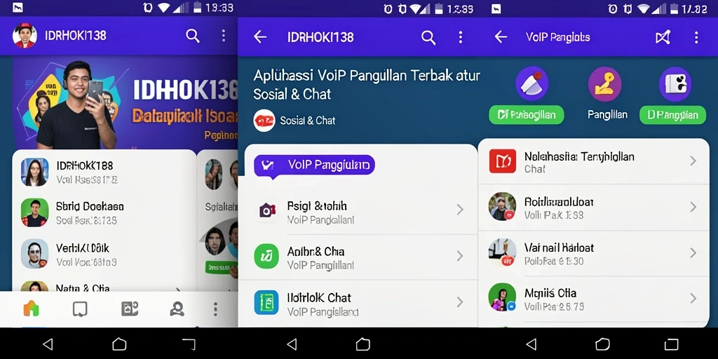 Antarmuka IDRHOKI138 menampilkan fungsi VoIP Panggilan yang efisien.
