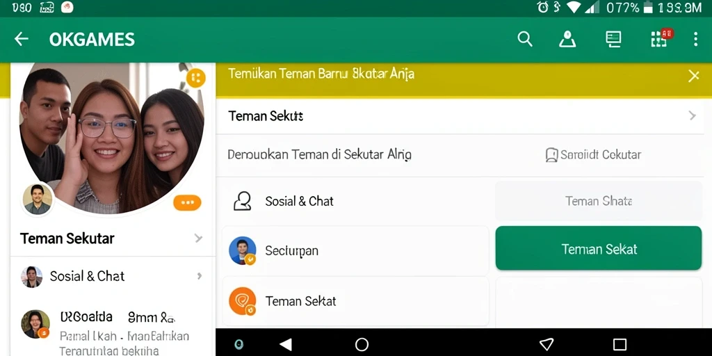 Tampilan antarmuka OKGAMES yang interaktif dan menarik.