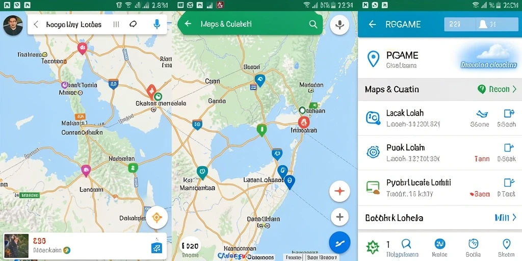 Tampilan antarmuka aplikasi Lacak Lokasi RPGAME yang praktis.